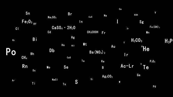 4K三维化学元素化学式背景AE模板