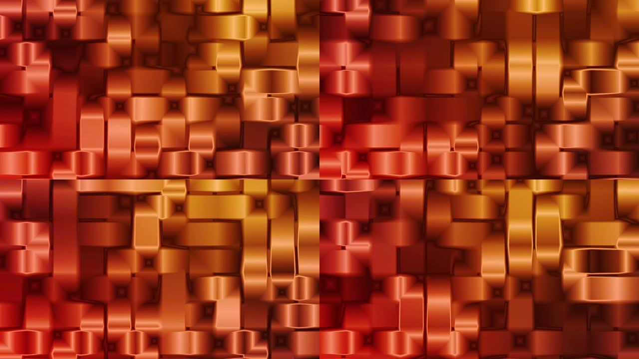 抽象红橙像素运动背景