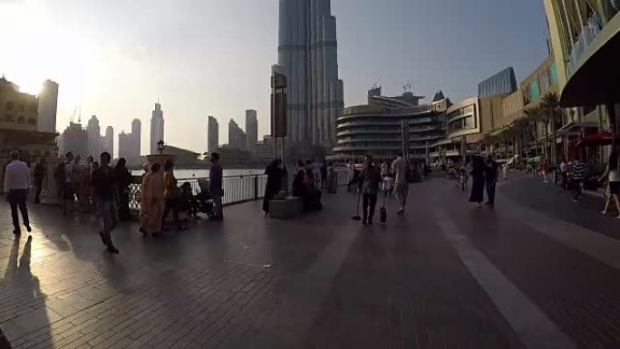迪拜购物中心外的迪拜阿拉伯联合酋长国中东阿拉伯