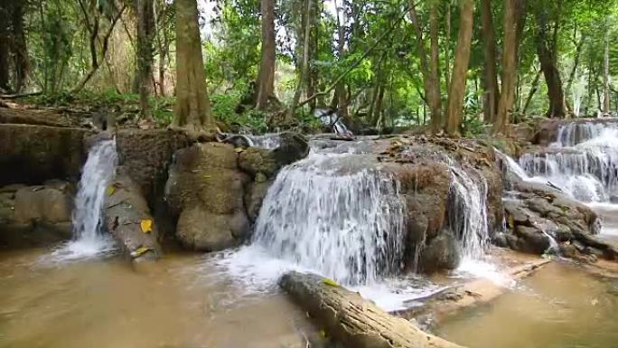 泰国北碧府4k自然水落，环境声