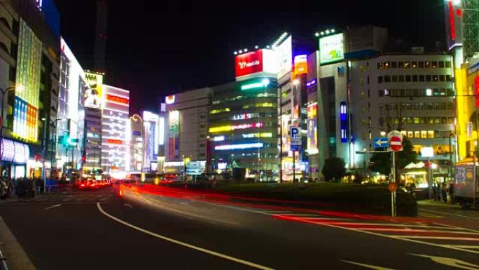 池袋东边慢快门左摇摄夜4K