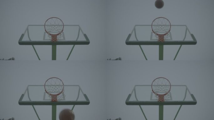篮球进框 4K 灰度