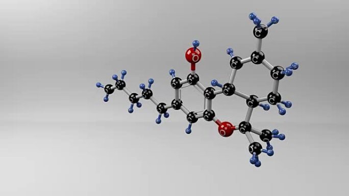 四氢大麻酚分子。