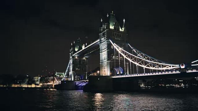 伦敦塔桥，夜，英国