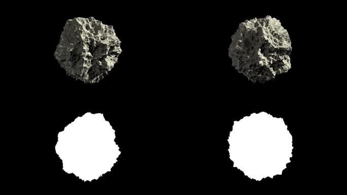 太空中的小行星岩石或流星体