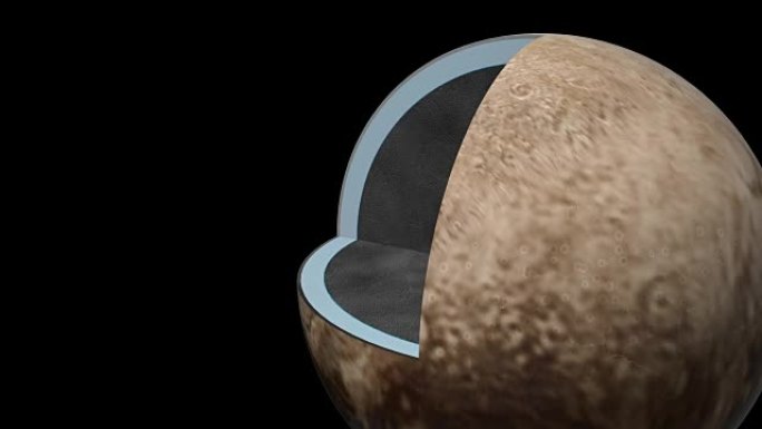 冥王星结构-逼真的内饰-向右