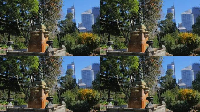 喷泉，皇家植物园，悉尼4k