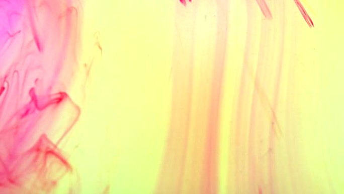 柔和的彩色墨水背景。独特的剪辑