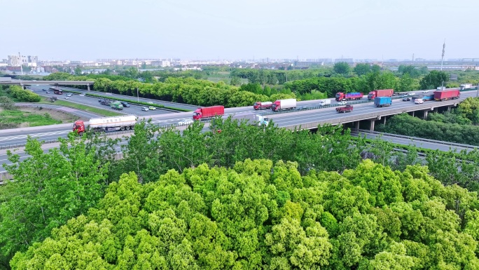 高速公路立交桥航拍