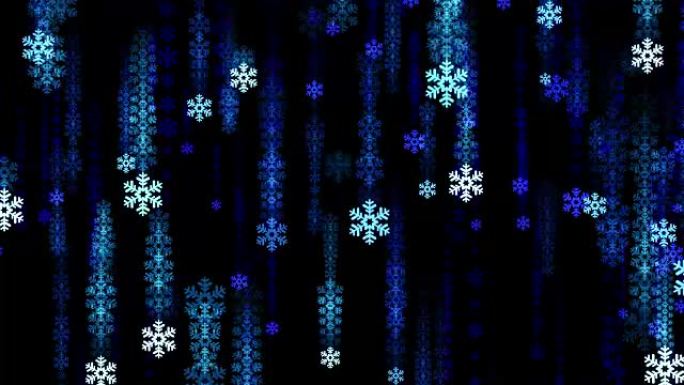 节日雪花降雪雨动画背景新质量造型通用魅力运动动态动画多彩欢乐节日音乐视频素材