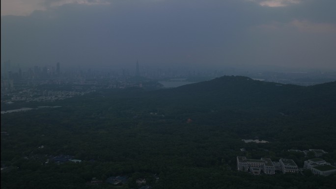 紫金山落日