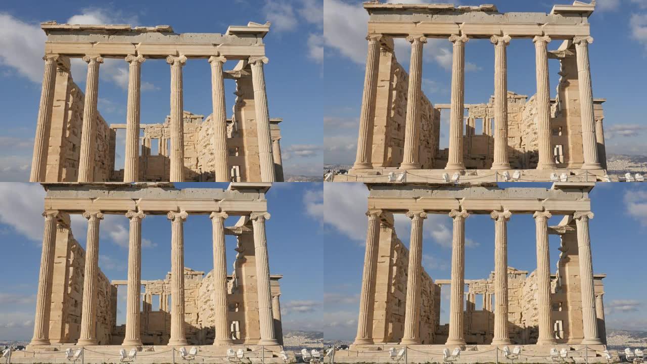 雅典希腊雅典卫城神庙或埃瑞克修翁