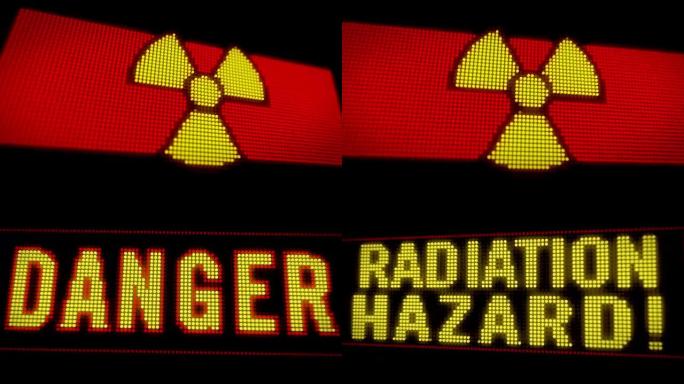 危险辐射红色警报发光二极管