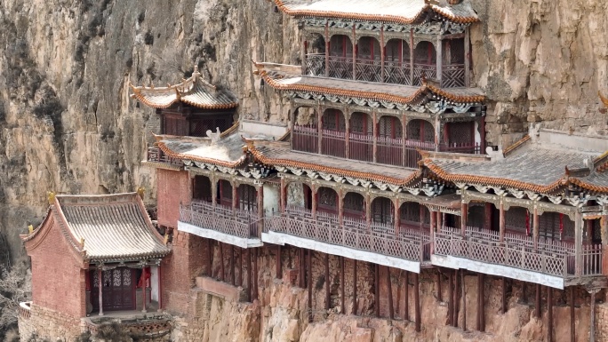 广灵圣泉寺小悬空寺航拍