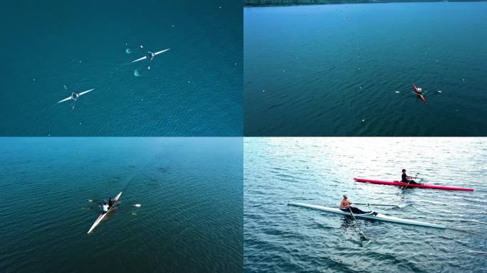 【4k原创】单人皮划艇水上运动视频
