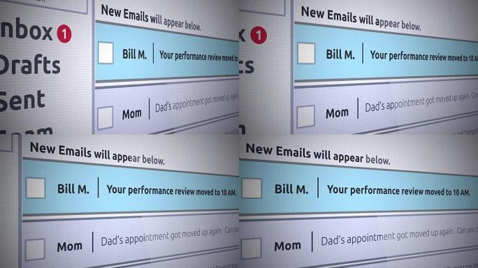 通用电子邮件新收件箱消息-关于绩效评估的商务电子邮件