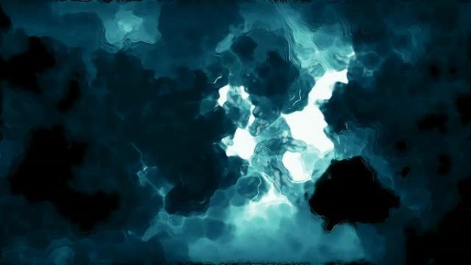 抽象蓝色火云循环