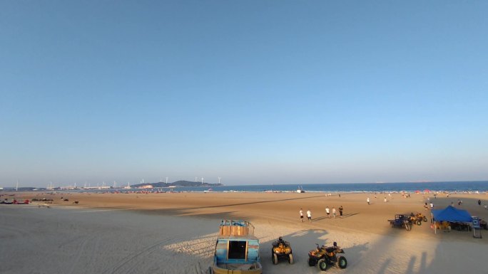 海滩沙滩旅游景点延时人流空境