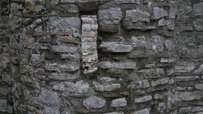 Albania, Butrint. Window gap at the Apse wall. Pan