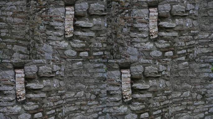 Albania, Butrint. Window gap at the Apse wall. Pan