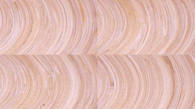 惊人的木材凹面与层压结构关闭，顺时针旋转与侧中心。