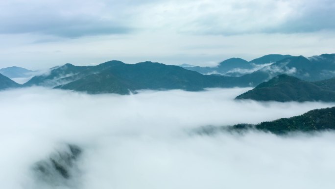 山川云海航拍延时