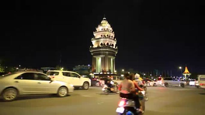 柬埔寨夜城景观