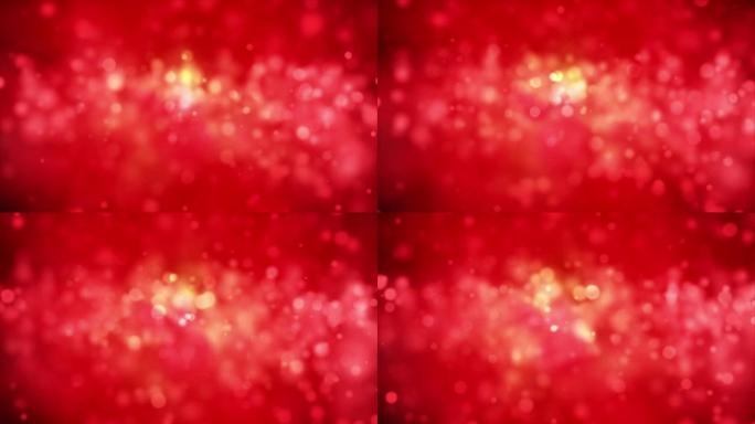 动画红色闪闪发光的粒子-4K
