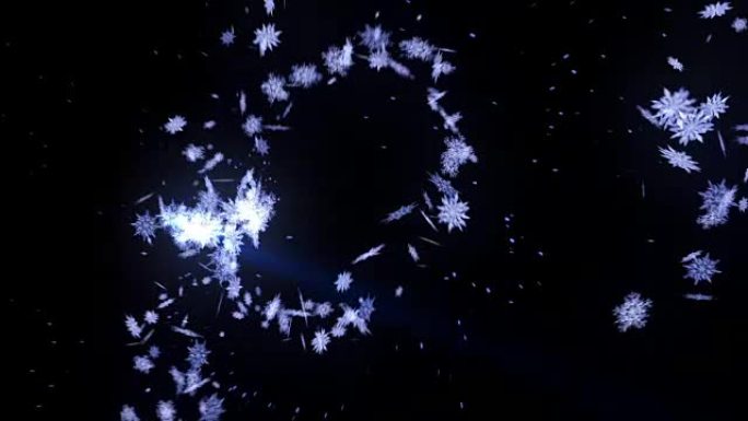 雪晶的旋转，CG动画