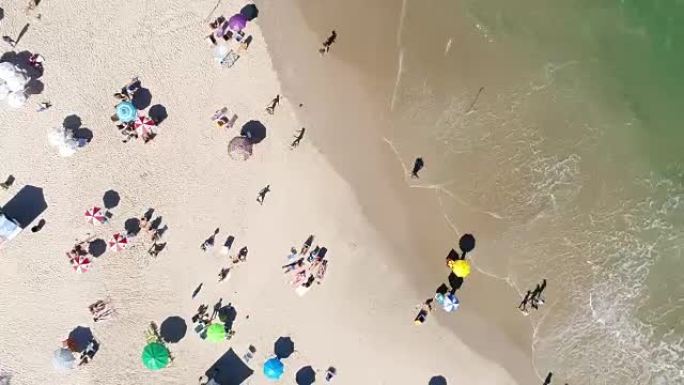巴西海滩的俯视图