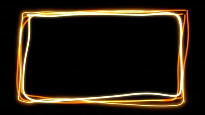 带哑光的发光高能霓虹灯矩形序列