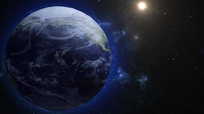 夜晚现实的地球仪。旋转的地球。技术、商业、交通、通信和社交网络。4k