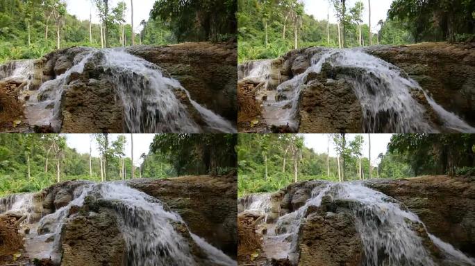 泰国北碧府4k自然水落，环境声
