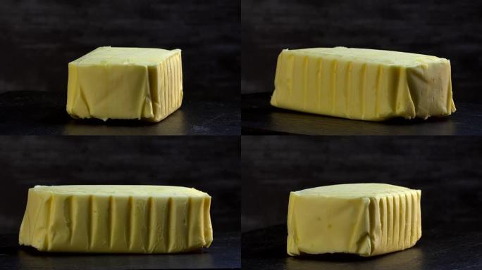 准备食用的黄油包装盘