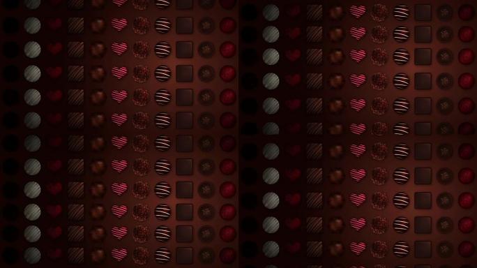 情人节，各种精美的巧克力，Loop