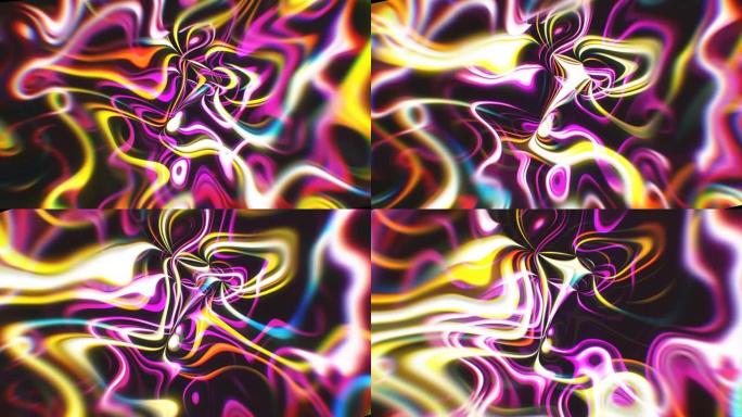 具有视觉错觉和波浪效果的抽象辉光能量背景，3d渲染计算机生成