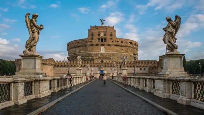 意大利罗马圣天使城堡的时间流逝
