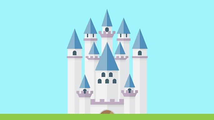 童话城堡建设动画