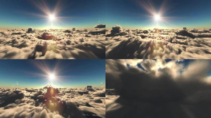 日落4k上空的云