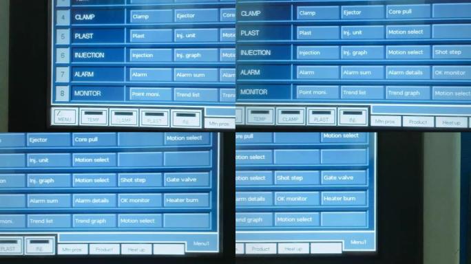 全视频高清工业和技术概念从电子注射监控板控制与文本和细节背景
