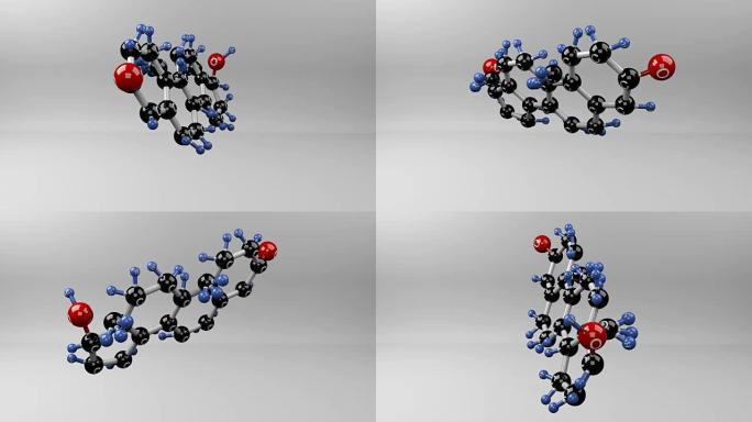睾酮分子。