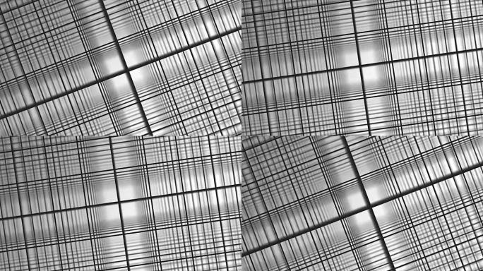 3D纹理。黑色和白色背景在笼子里，用于横幅和布局。具有bokeh效应的体积背景。相交灰线的背景。带透