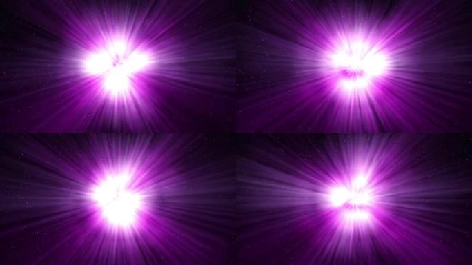 带有紫色条纹的强烈曝光中心光图案-动画运动背景