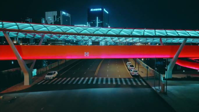 新川之心 成都 新川科技园夜景 夜景 酷