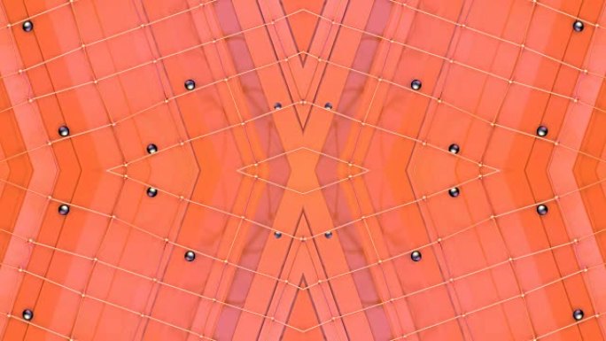 脉动几何对象的抽象波浪3D多边形网格或网格。用作抽象的网络空间。几何振动环境或脉动低聚背景