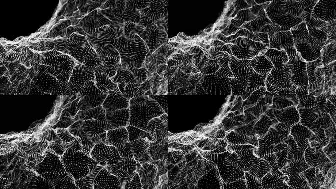 抽象弯曲波片运动背景循环黑白