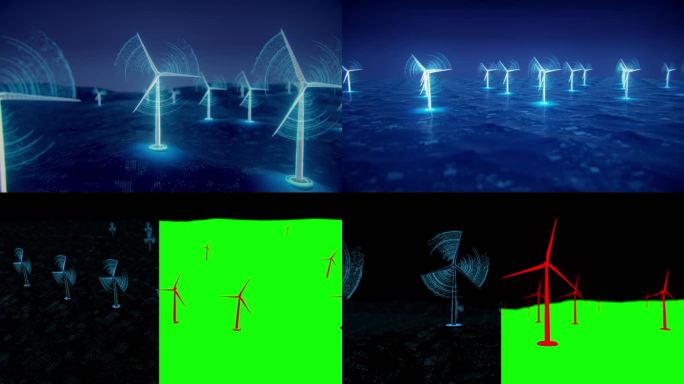 科技风力发电素材空境