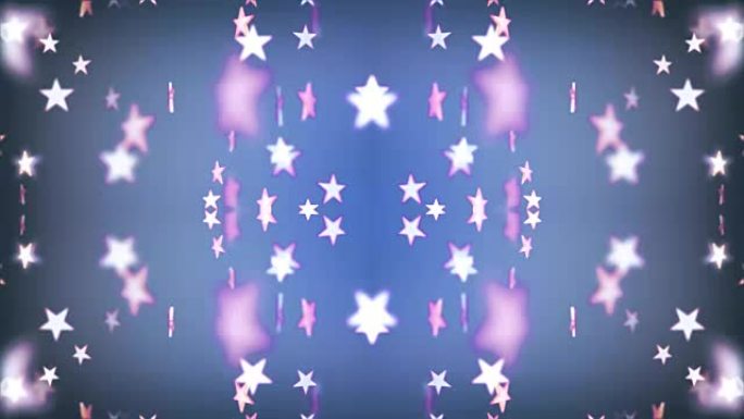 对称闪亮星星移动褪色图案动画新质量复古复古节日形状多彩通用运动动态动画欢乐舞蹈音乐视频素材