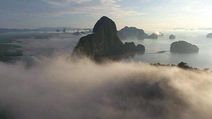 泰国攀牙山南志视点的攀牙湾美景