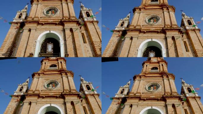 墨西哥瓜达卢佩巴亚尔塔港圣母教堂的倾斜